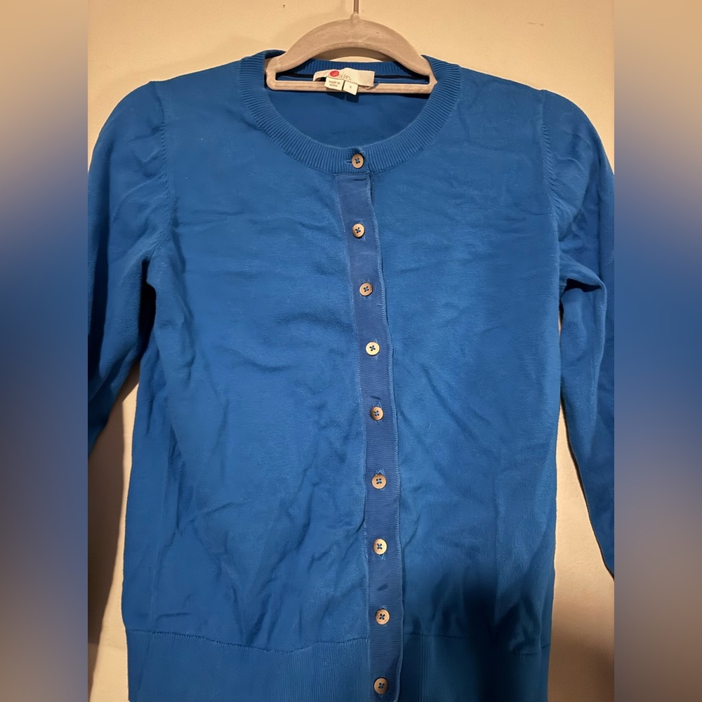 EUC Boden Gorgeous Blue Women's Cardigan Sweater